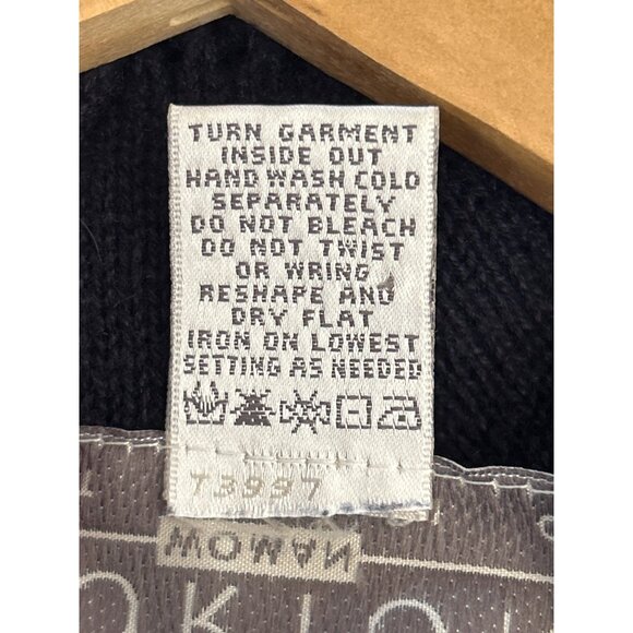 Vintage Norton McNaughton Plus 1X Navy USA Flag Sweater Patriotic 90s Americana - Picture 5 of 5